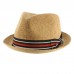 's Sharp Summer Lightweight Linen Derby Fedora Upturn Brim Hat  eb-36202586